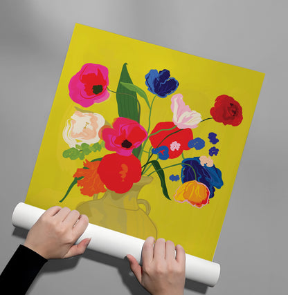 Vibrant Floral Still Life - Poster