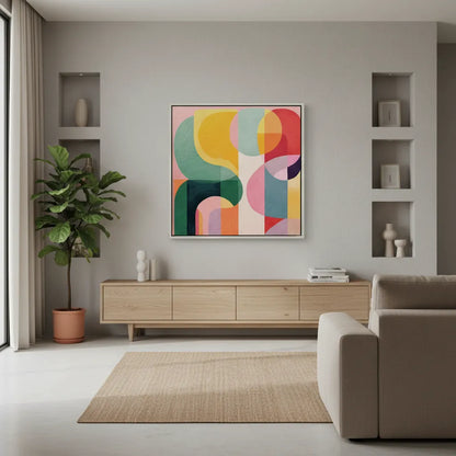 Vibrant Modern Shape  - Canvas