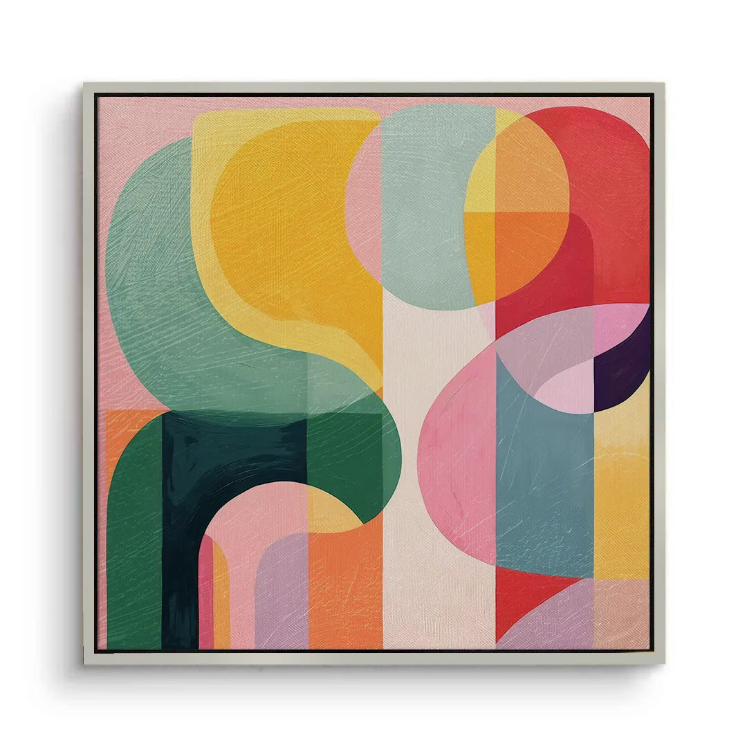 Vibrant Modern Shape  - Canvas - Jasmineart.ae
