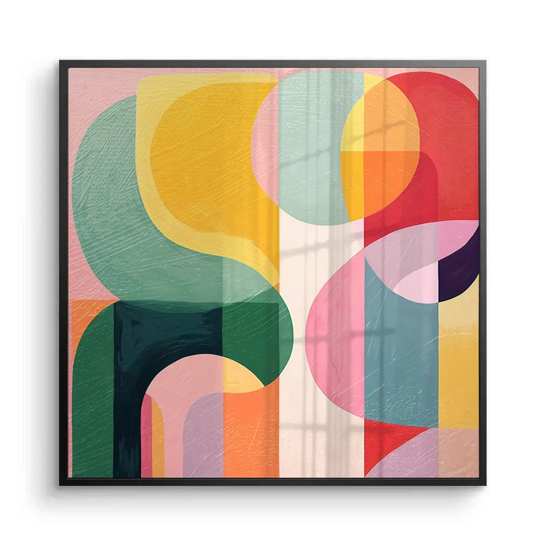Vibrant Modern Shape - Fine Art - Jasmineart.ae