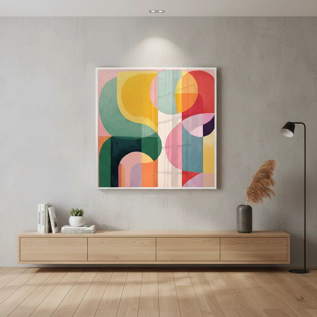 Vibrant Modern Shape - Fine Art - Jasmineart.ae