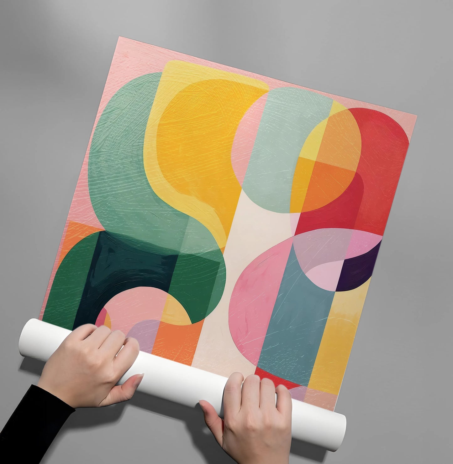 2Vibrant Modern Shape - Poster