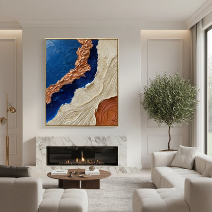 Vibrant Ocean Shoreline Painting #VOSH330