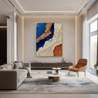 Vibrant Ocean Shoreline Painting #VOSH330