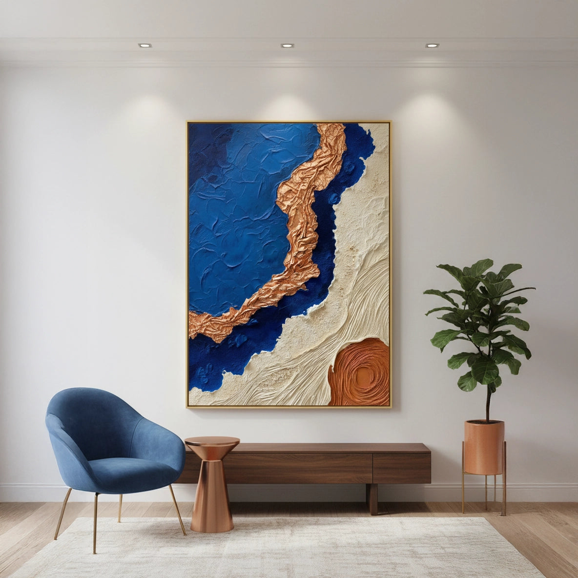 2Vibrant Ocean Shoreline Painting #VOSH330