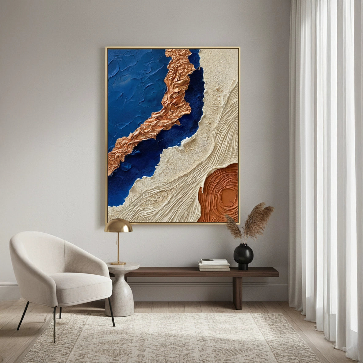 2Vibrant Ocean Shoreline Painting #VOSH330