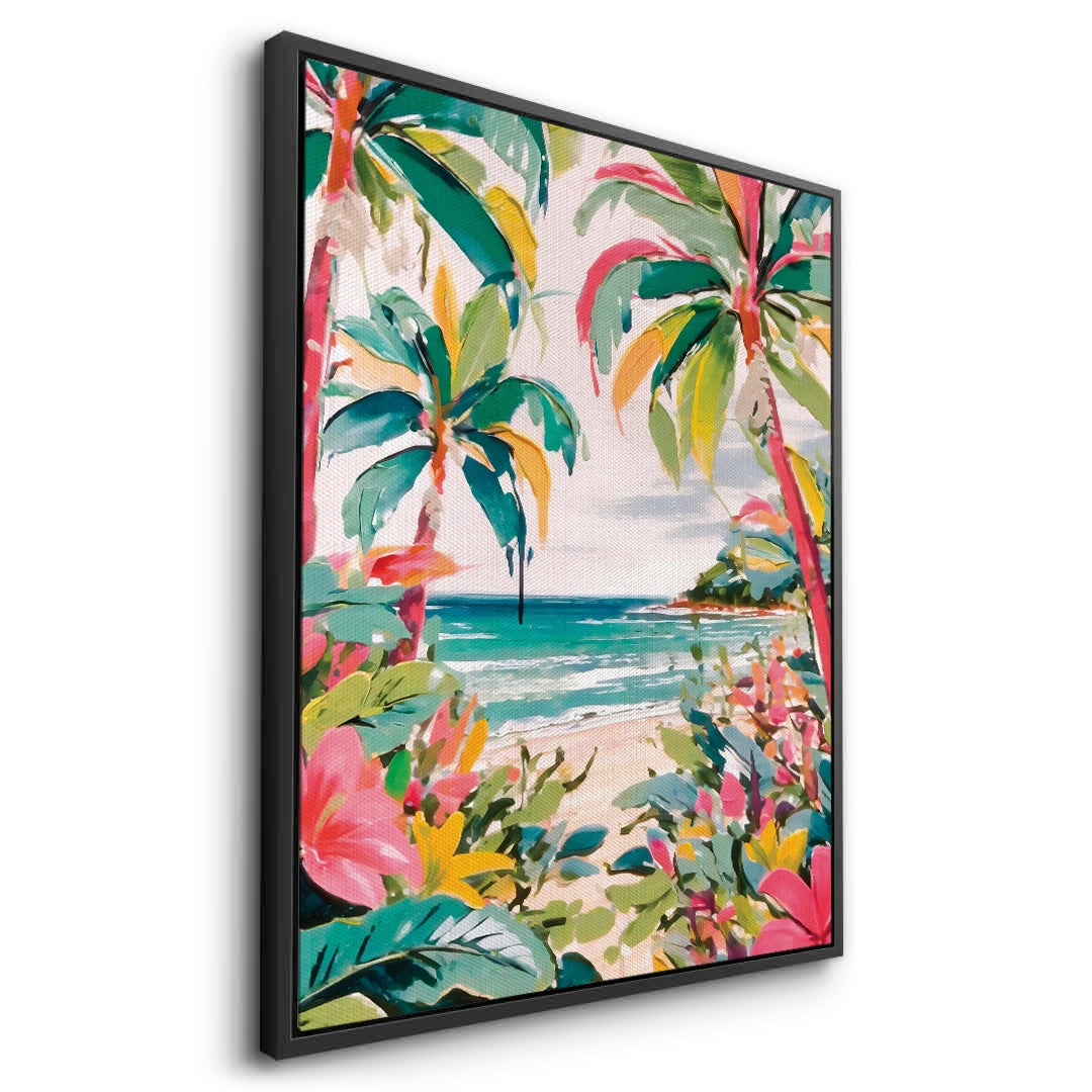 2Vibrant Tropical Palm Tree - Canvas