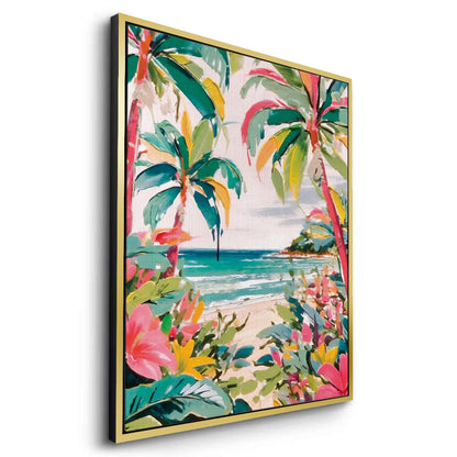 Vibrant Tropical Palm Tree - Canvas