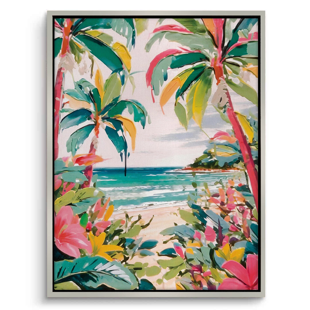 2Vibrant Tropical Palm Tree - Canvas
