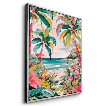 Vibrant Tropical Palm Tree - Canvas