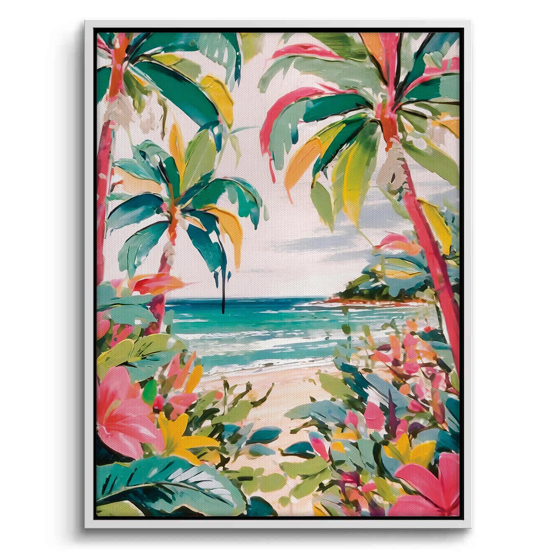 2Vibrant Tropical Palm Tree - Canvas