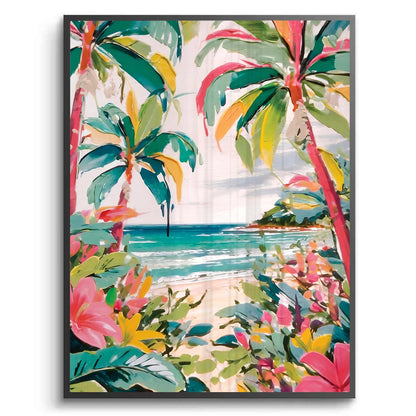 Vibrant Tropical Palm Tree - Fine Art