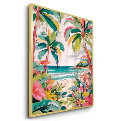 Vibrant Tropical Palm Tree - Fine Art