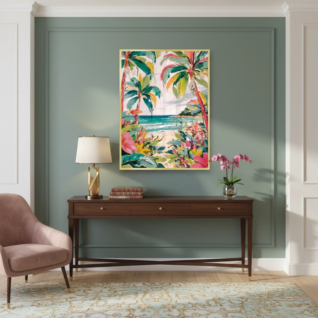 2Vibrant Tropical Palm Tree - Fine Art