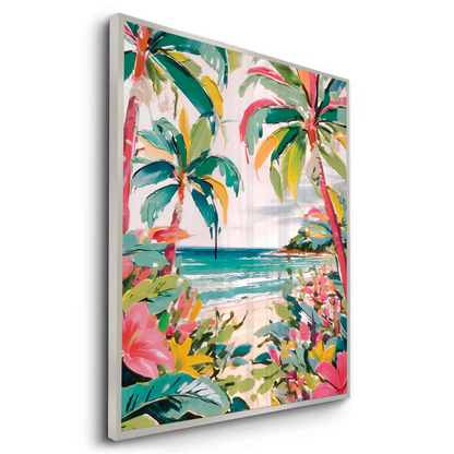 Vibrant Tropical Palm Tree - Fine Art