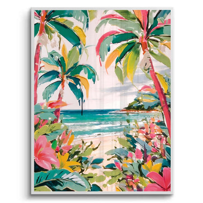 Vibrant Tropical Palm Tree - Fine Art