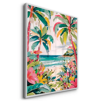 Vibrant Tropical Palm Tree - Fine Art
