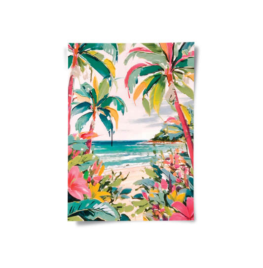 Vibrant Tropical Palm Tree - Poster