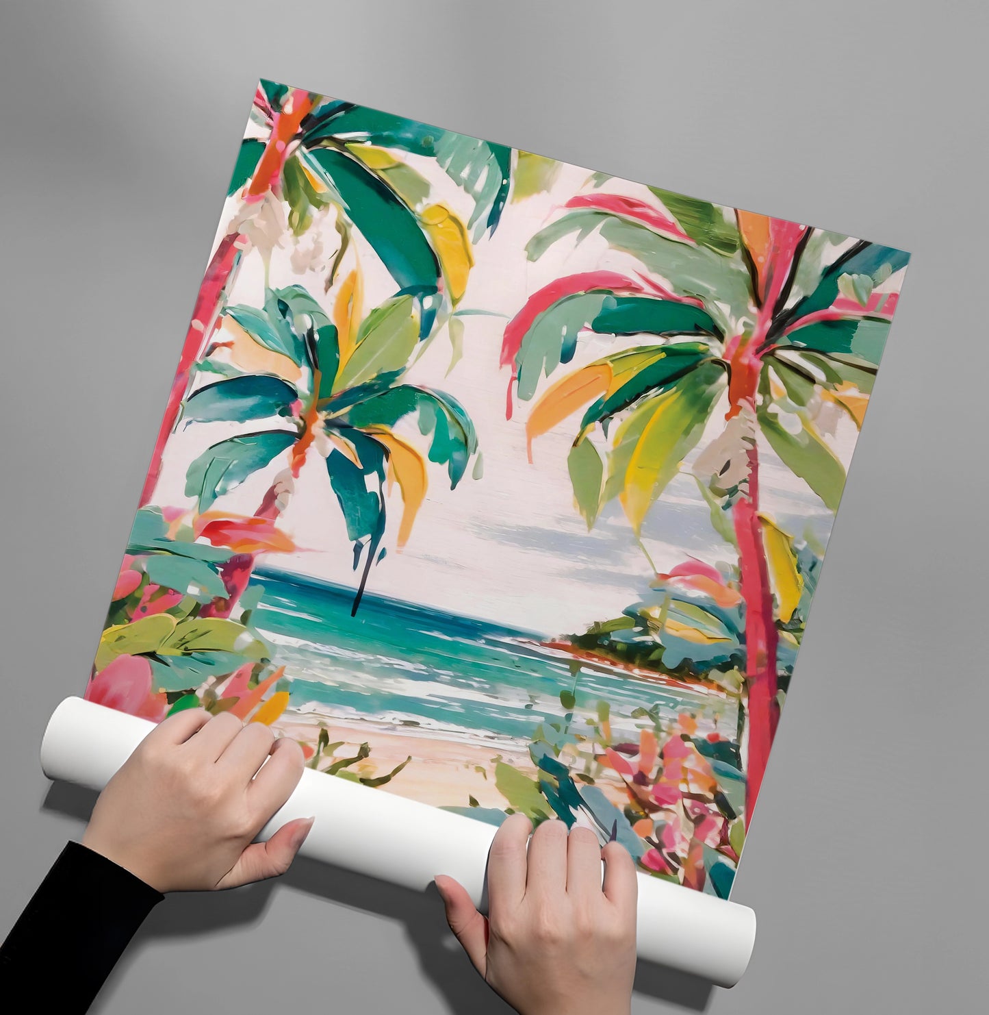 2Vibrant Tropical Palm Tree - Poster