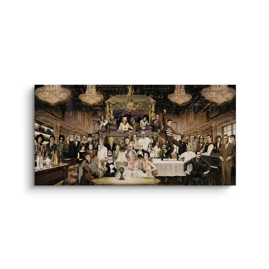 Vintage Celebrity Gathering - Canvas