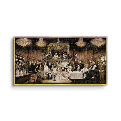 Vintage Celebrity Gathering - Canvas