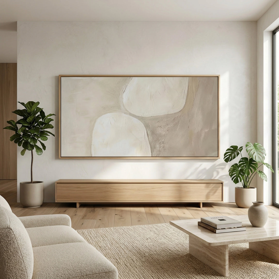 Textured Sand Plaster Artwork Minimalist Aesthetic UAE