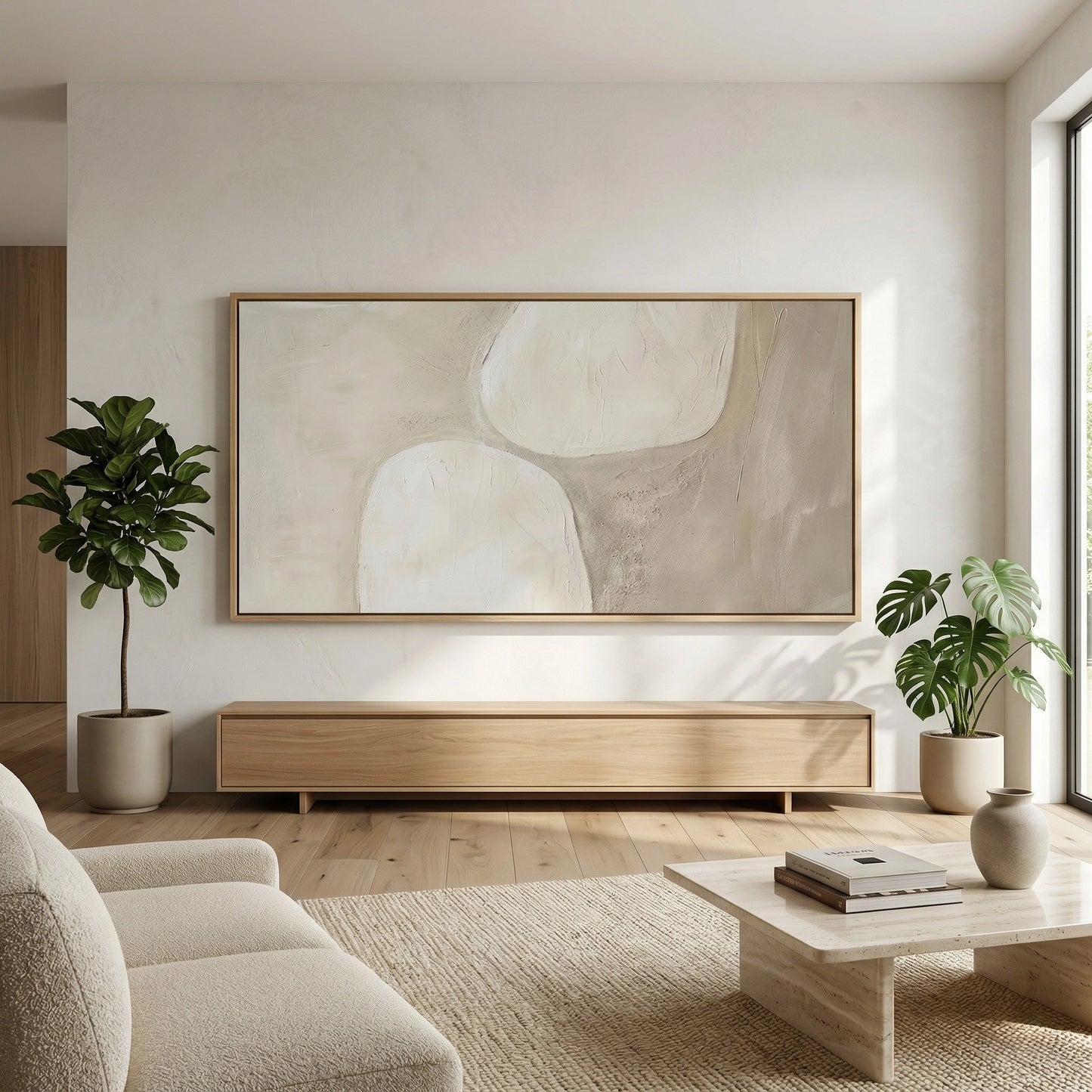 2Textured Sand Plaster Artwork Minimalist Aesthetic UAE