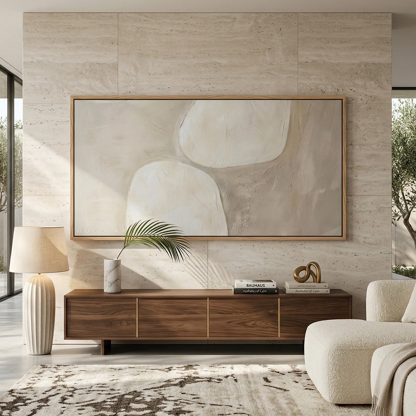 2Wabi-Sabi Inspired Textured Canvas Art for UAE Offices