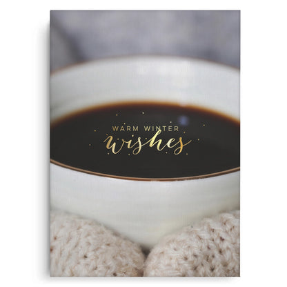 Warm Winter Wishes Coffee - Canvas