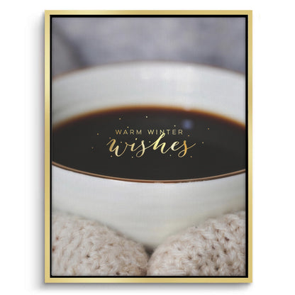 Warm Winter Wishes Coffee - Canvas