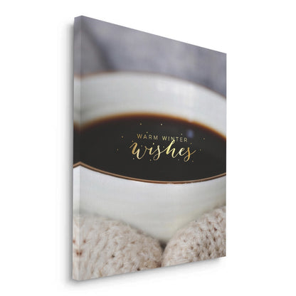 Warm Winter Wishes Coffee - Canvas