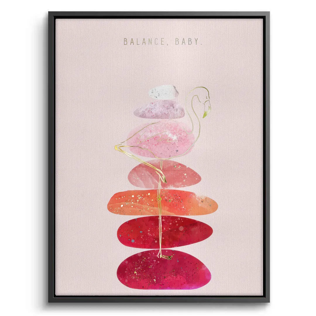 Watercolor Flamingo - Canvas - Jasmineart.ae