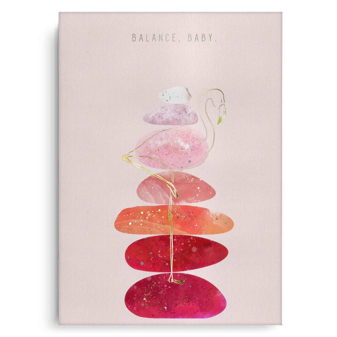 Watercolor Flamingo - Canvas - Jasmineart.ae