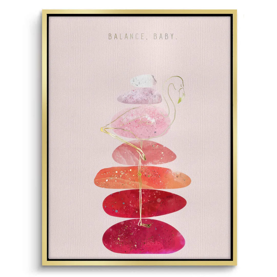 Watercolor Flamingo - Canvas - Jasmineart.ae