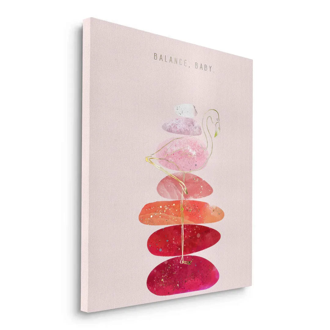 Watercolor Flamingo - Canvas - Jasmineart.ae
