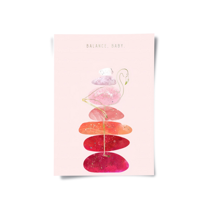 Watercolor Flamingo - Poster