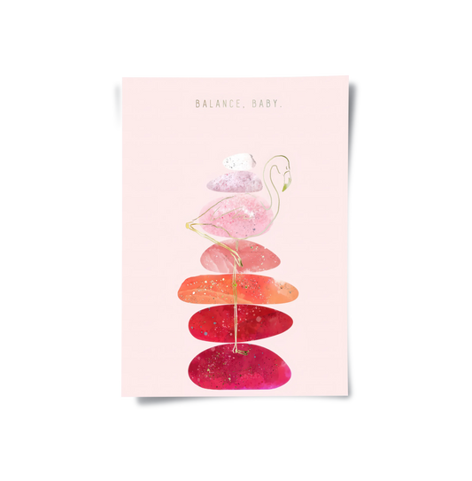 Watercolor Flamingo - Poster
