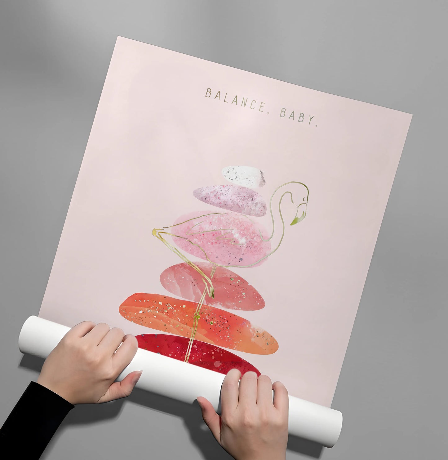 2Watercolor Flamingo - Poster