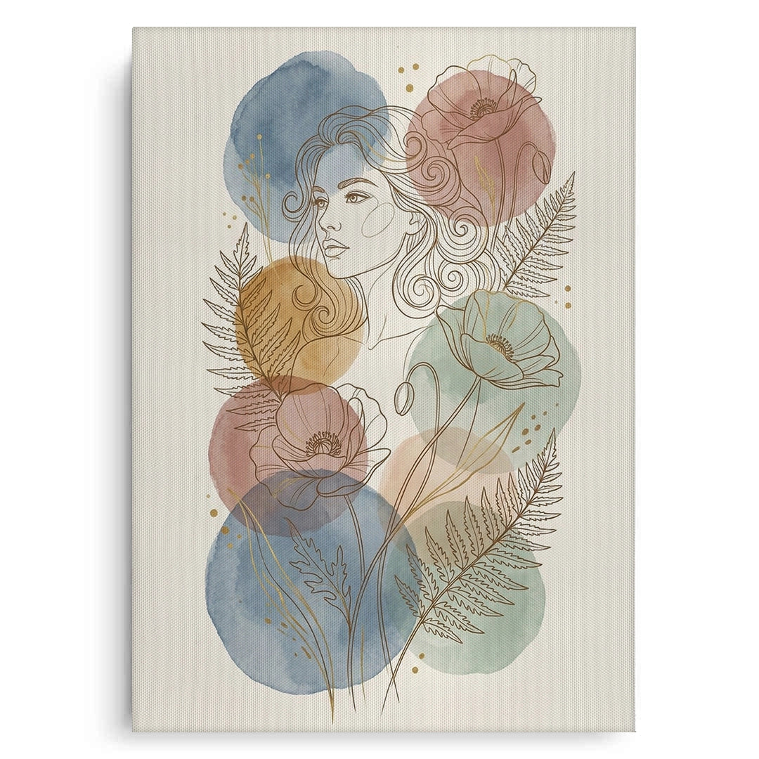 2Watercolor Flowers - Canvas