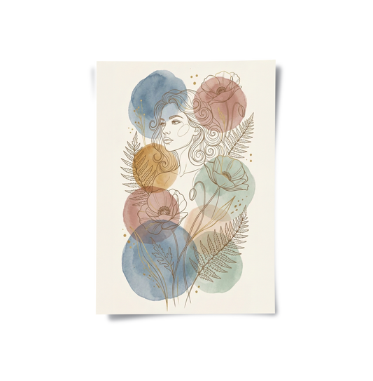 Watercolor Flowers - Poster