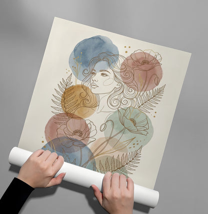 Watercolor Flowers - Poster