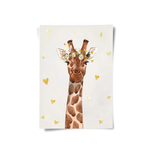 Watercolor Giraffe - Poster