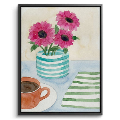 Watercolor Pink Gerbera - Canvas