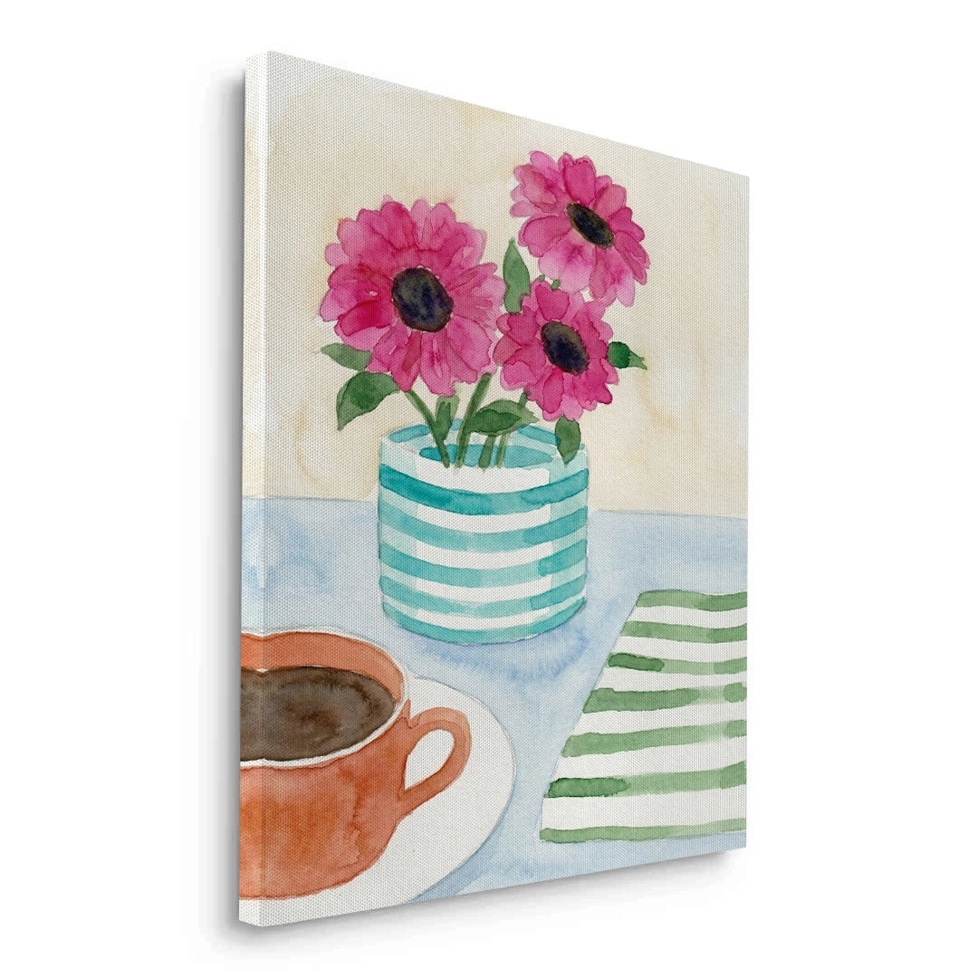 2Watercolor Pink Gerbera - Canvas