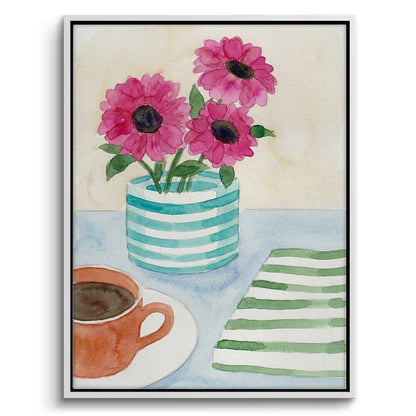 Watercolor Pink Gerbera - Canvas