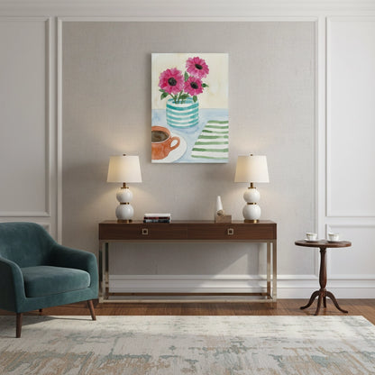 Watercolor Pink Gerbera - Canvas