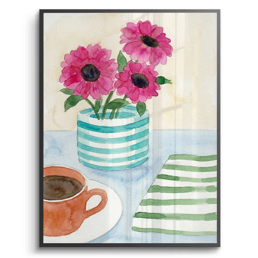 2Watercolor Pink Gerbera - Fine Art