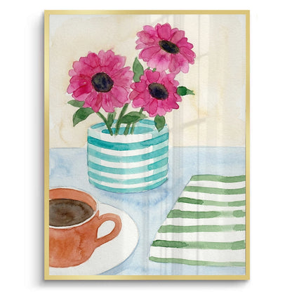 Watercolor Pink Gerbera - Fine Art