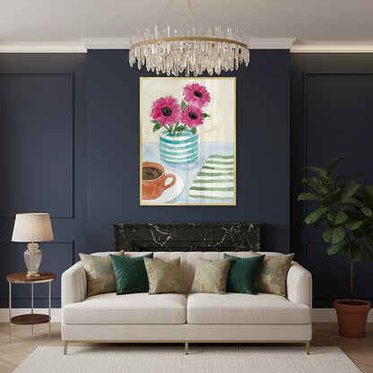 Watercolor Pink Gerbera - Fine Art