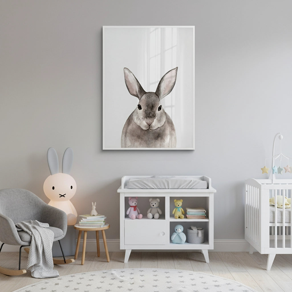 Watercolor Rabbit - Fine Art - Jasmineart.ae